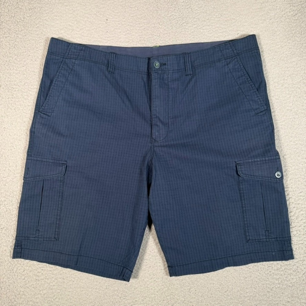 Tommy Bahama Shorts Mens 42 Blue Ripstop Cargo Casual Preppy Chino Pockets Logo